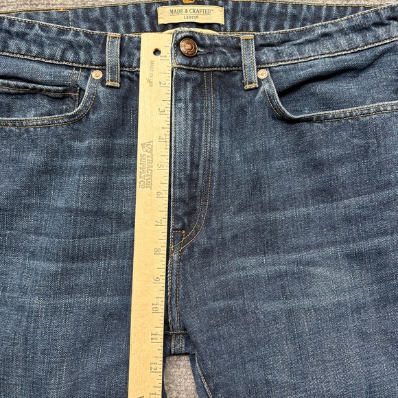 Levis Made & Crafted Jeans Mens 34x32 Blue Tack Slim Straight Leg Italy Made - Picture 11 of 16